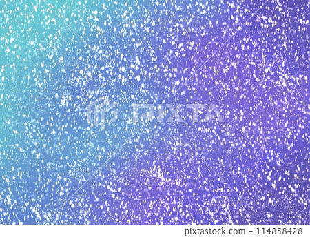 The background is in blue tones with snow effects floating all around. 114858428