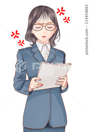 Suit OL explanation angry 114858665