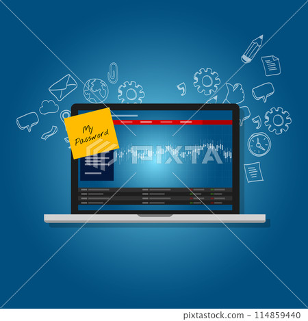 password on sticky notes in screen security log-in management software password on sticky notes in screen security log-in management software 114859440