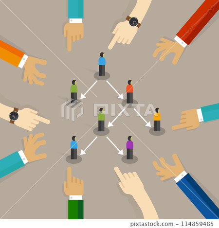 Multi Level Marketing or MLM concept of business hierarchy pyramid of networked people Multi Level Marketing or MLM concept of business hierarchy pyramid of networked people 114859485