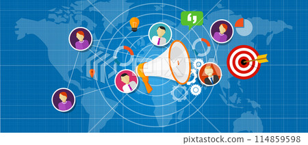 marketing salea team international world globe 114859598