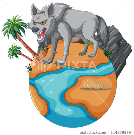 Wolf on a Deserted Island 114859879