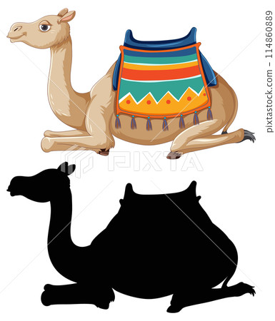 Colorful Camel Vector Illustration 114860889
