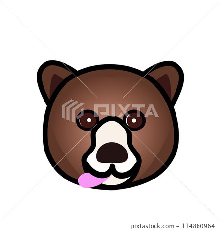 Bear face illustration Bear face illustration 114860964