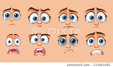 Various Emotional Facial Expressions 114861085