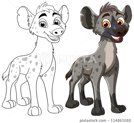Cartoon Hyena Character Illustration Cartoon Hyena Character Illustration 114861088
