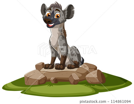 Happy Hyena on Rocky Ground Happy Hyena on Rocky Ground 114861094