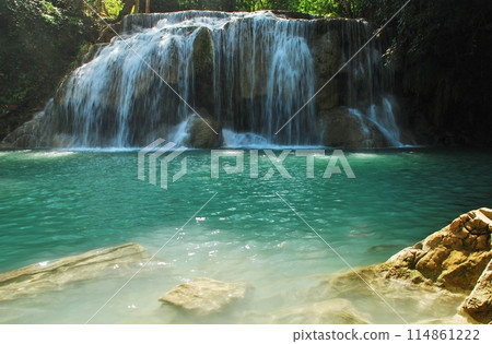 Erawan Waterfall in Thailand 114861222