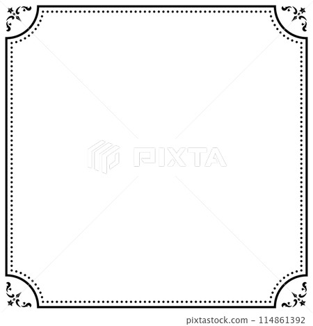 Antique / Vintage / Square / Frame / Border / Black / Illustration / Material Antique / Vintage / Square / Frame / Border / Black / Illustration / Material 114861392