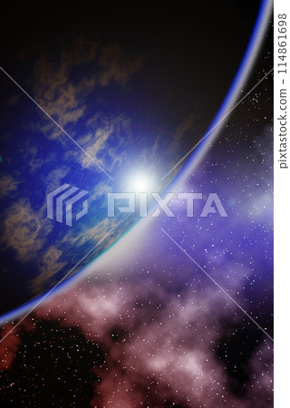 空間和地球的圖像插圖 空間和地球的圖像插圖 114861698