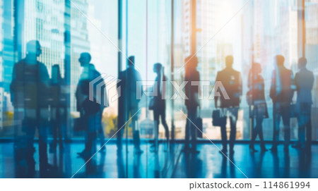 blurred business people in modern office 114861994