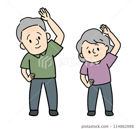 做健身房的資深夫婦 做健身房的資深夫婦 114862008