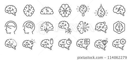 Brain, icon, vector 114862279