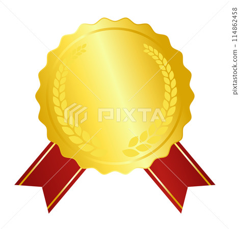 Gold medal icon (with laurel leaves) for use in rankings, etc. Gold medal icon (with laurel leaves) for use in rankings, etc. 114862458