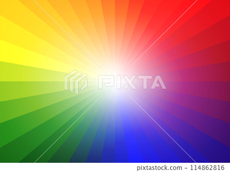 明亮的彩虹色徑向漸層背景圖A4尺寸 114862816