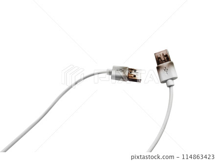 The micro usb charger for cell phone has electric shock marks, black marks from fire, danger. The micro usb charger for cell phone has electric shock marks, black marks from fire, danger. 114863423