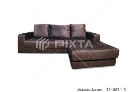 modern convertible sofa isolated on white background 114863443