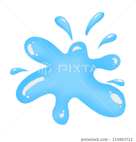 blue paint splash isolated on white background blue paint splash isolated on white background 114863722