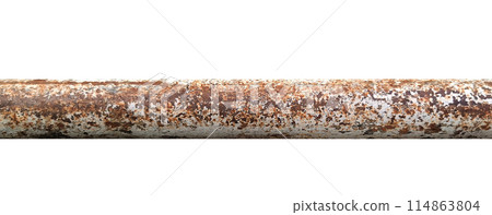Photo of beautiful old rusted iron isolated on white background. Photo of beautiful old rusted iron isolated on white background. 114863804