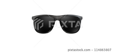 black sunglasses isolated on white background 114863807