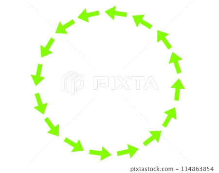 Simple arrow frame (green) 114863854