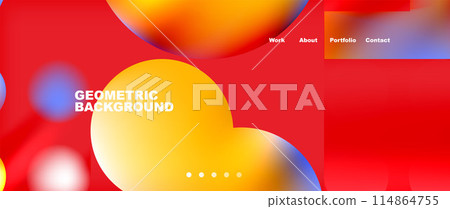 Various colorful geometric shapes abstract web template with gradients and light blur effects. Vector Illustration For Wallpaper, Banner, Background, Card, Book Illustration, landing page Various colorful geometric shapes abstract web template with gradients and light blur effects. Vector Illustration For Wallpaper, Banner, Background, Card, Book Illustration, landing page 114864755