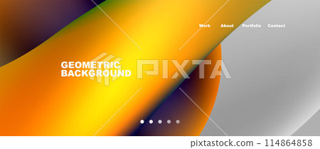 Dynamic flowing shapes concept design composition. Vector Illustration For Wallpaper, Banner, Background, Card, Book Illustration, landing page 114864858