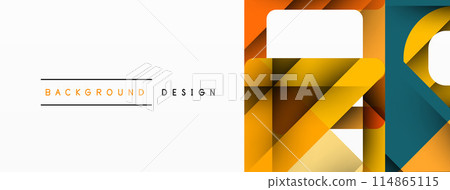 Business triangle and squares vector abstract background 114865115