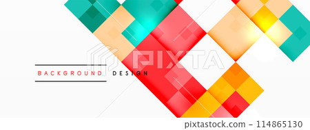 Dynamic colorful squares background. Vector Illustration For Wallpaper, Banner, Background, Card, Book Illustration, landing page 114865130