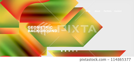 Colorful gradients with abstract geometric shapes. Vector Illustration For Wallpaper, Banner, Background, Card, Book Illustration, landing page 114865377