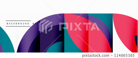 Circles and petals. Geometric beautiful abstract minimal template for Wallpaper, Banner, Background, Card, Book Illustration, landing page Circles and petals. Geometric beautiful abstract minimal template for Wallpaper, Banner, Background, Card, Book Illustration, landing page 114865385