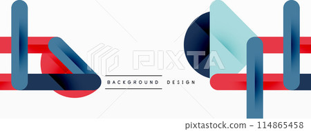 Colorful lines with shadows. Geometric background design. Vector Illustration For Wallpaper, Banner, Background, Card, Book Illustration, landing page Colorful lines with shadows. Geometric background design. Vector Illustration For Wallpaper, Banner, Background, Card, Book Illustration, landing page 114865458