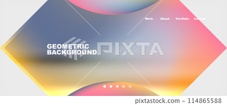 Glassmorphism geometric abstract background. Vector Illustration For Wallpaper, Banner, Background, Card, Book Illustration, landing page Glassmorphism geometric abstract background. Vector Illustration For Wallpaper, Banner, Background, Card, Book Illustration, landing page 114865588