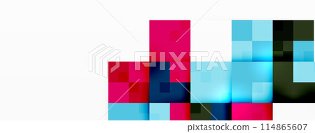 Dynamic colorful squares background. Vector Illustration For Wallpaper, Banner, Background, Card, Book Illustration, landing page 114865607