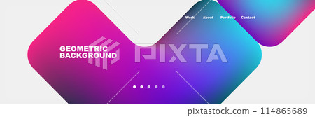 Arrows and squares with bright colors and round angles. Vector Illustration For Wallpaper, Banner, Background, Card, Book Illustration, landing page Arrows and squares with bright colors and round angles. Vector Illustration For Wallpaper, Banner, Background, Card, Book Illustration, landing page 114865689