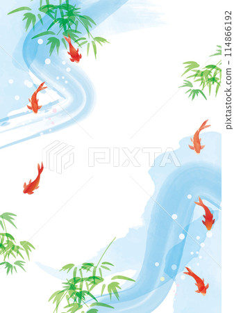 Refreshing watercolor-style goldfish summer water Refreshing watercolor-style goldfish summer water 114866192