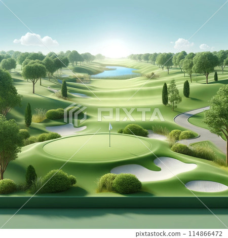 View from the golf course green 114866472