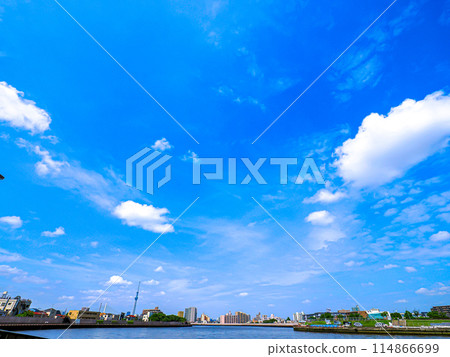 藍天下的中川與天空樹 114866699