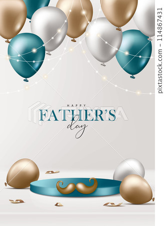 Father's Day product display stand poster advertising leaflet Father's Day product display stand poster advertising leaflet 114867431