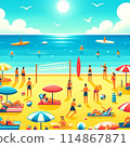 熱鬧的夏季海灘 114867871