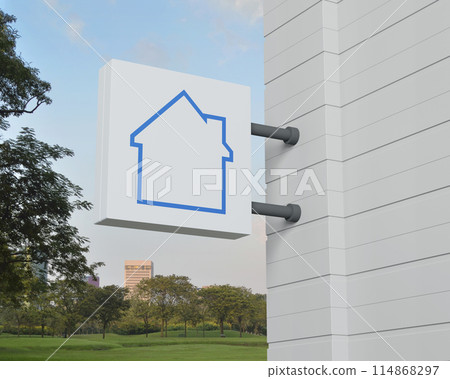 Business real estate concept, 3D rendering 114868297