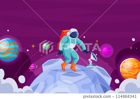 Space background in gradient style Space background in gradient style 114868341