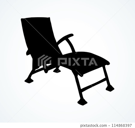 Beach chair. Vector freehand drawing 114868397