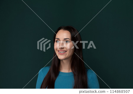 Smiling Woman in Blue Top Smiling Woman in Blue Top 114868507