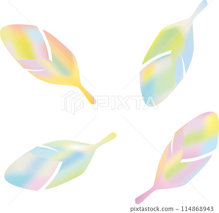 Colorful bird feathers illustration Colorful bird feathers illustration 114868943