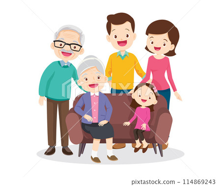 Big happy multi-generational family siblings relatives portrait Big happy multi-generational family siblings relatives portrait 114869243