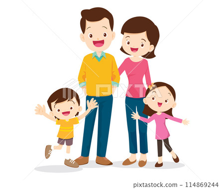 Big happy multi-generational family siblings relatives portrait 114869244