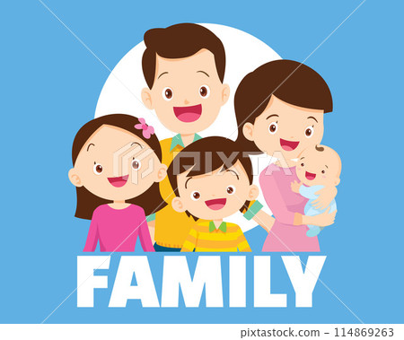 Big happy multi-generational family siblings relatives portrait 114869263
