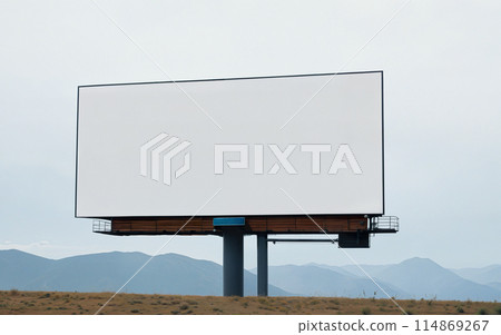 large mockup of blank street billboard, banner, poster 114869267