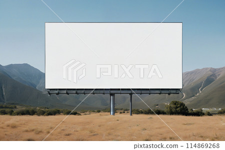 large mockup of blank street billboard, banner, poster 114869268
